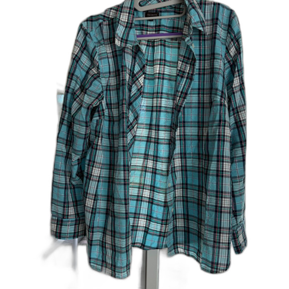 Talbot Long Sleeve Button Front Shirt Size Large EUC - Picture 3 of 9